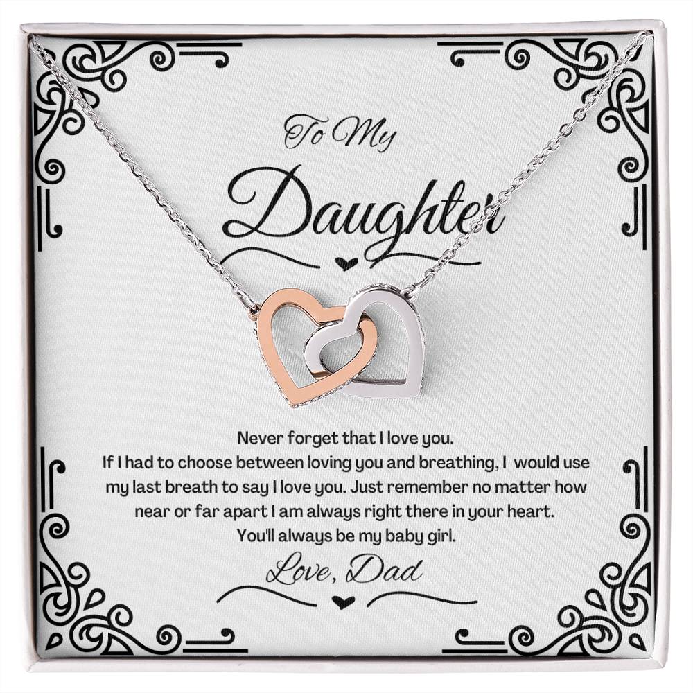 To my Girlfriend Necklace Love Gift For Girlfriend Never Forget I Love You  -N416