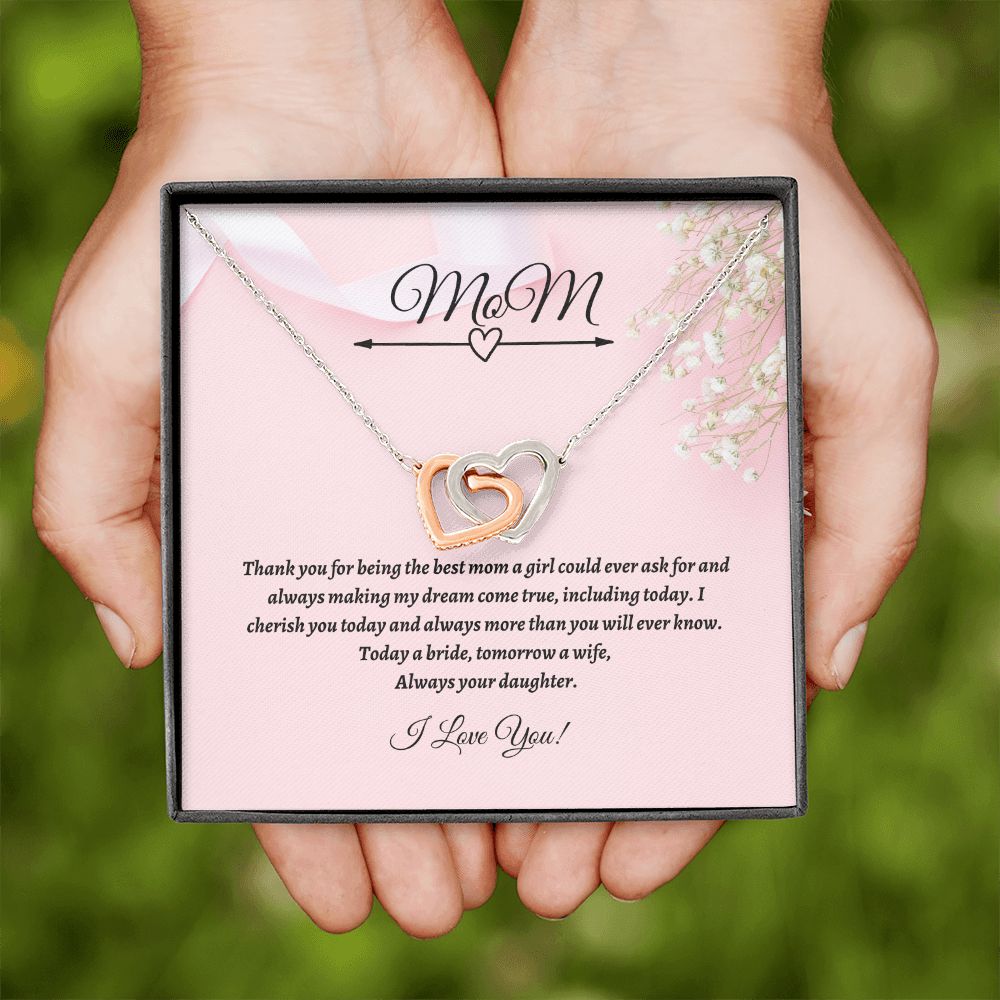 Interlocking Heart Necklace| For Mom|| For Birthday| For Mother's Day|For Daughter| For Christmas| For Valentine's Day