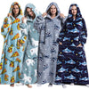 Sherpa Fleece Wearable Blanket Hoodie