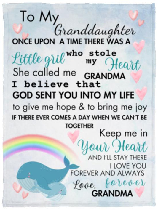 To My Granddaughter Personalized Blanket| For Granddaughter| Personalized Blanket