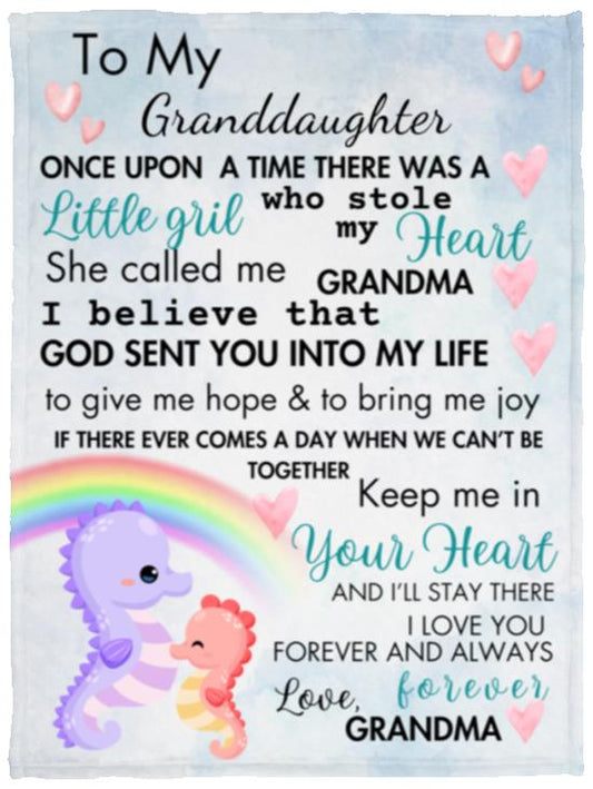 To My Granddaughter Personalized Blanket| For Granddaughters|Personalized blanket