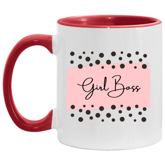 Girl Boss Accent Mug| For Co-Worker| Girlfriend| Daughter| Son| Mom| Sister