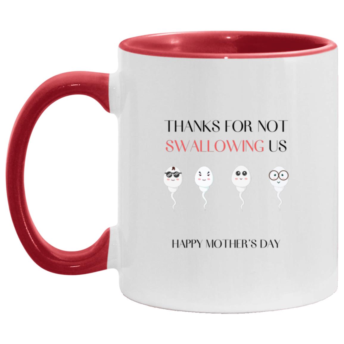 Personalized Funny Thanks For Not Swallowing Us| Mug