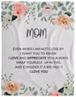 MOM FLOWER BLANKET  MOTHER'S DAY