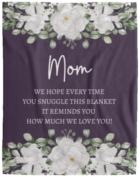 MOM FLOWER BLANKET MOTHER'S DAY GIFT