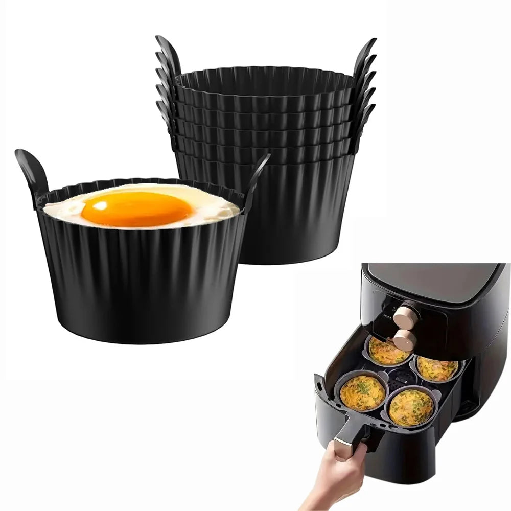 4Pcs Air Fryer Egg Poacher Non- Stick baking Cups