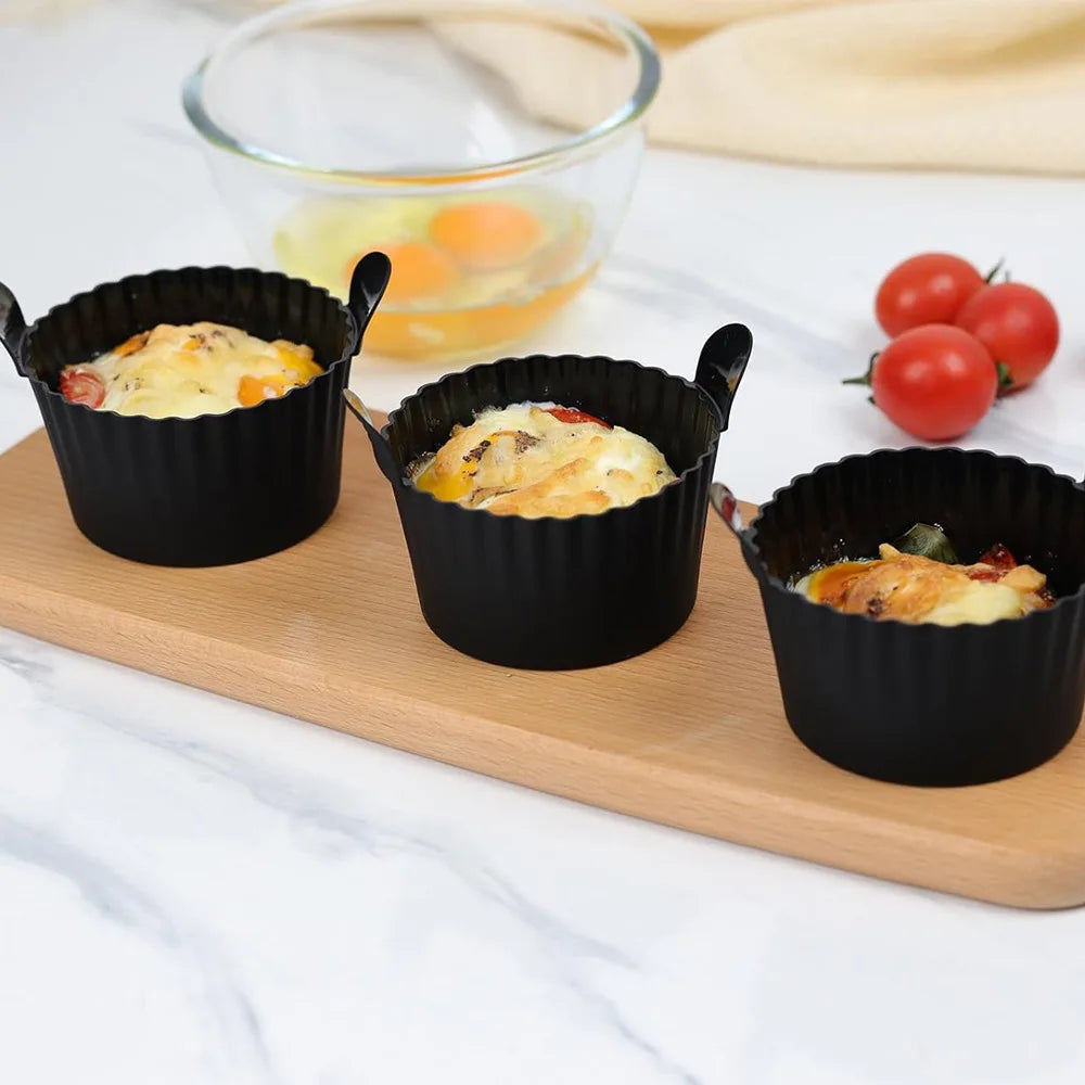 4Pcs Air Fryer Egg Poacher Non- Stick baking Cups