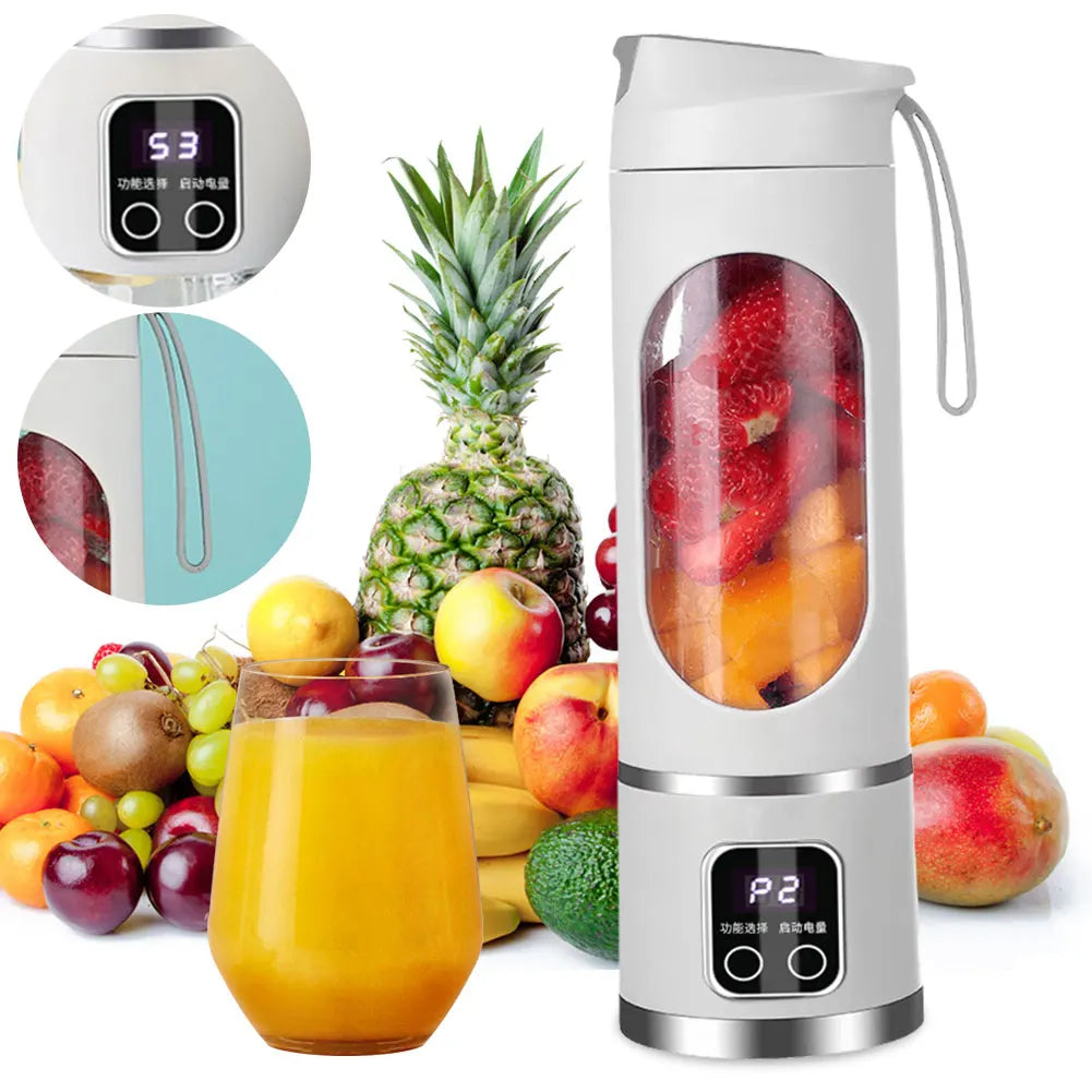 Portable Electric Juicer USB Wireless Charging Mini Juicer Bottle 450ml