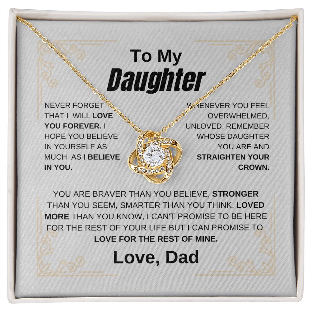 To My Daughter-Never Forget I Will Love You Forever