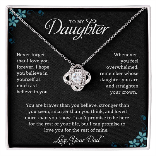 To My Daughter | Love Knot Necklace