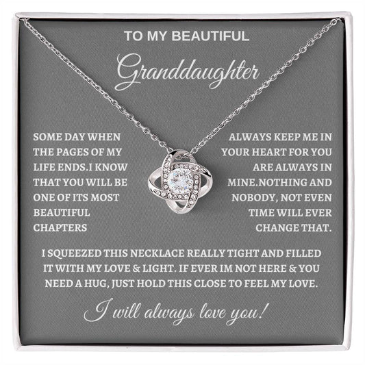 Cherished Chapters: Hold My Love Close with This Necklace| Granddaughter Birthday| Holiday| Valentines| Graduation