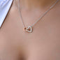 Interlocking Heart Necklace|To My Beautiful Daughter| For Birthday| For Valentine's Day| For Graduation