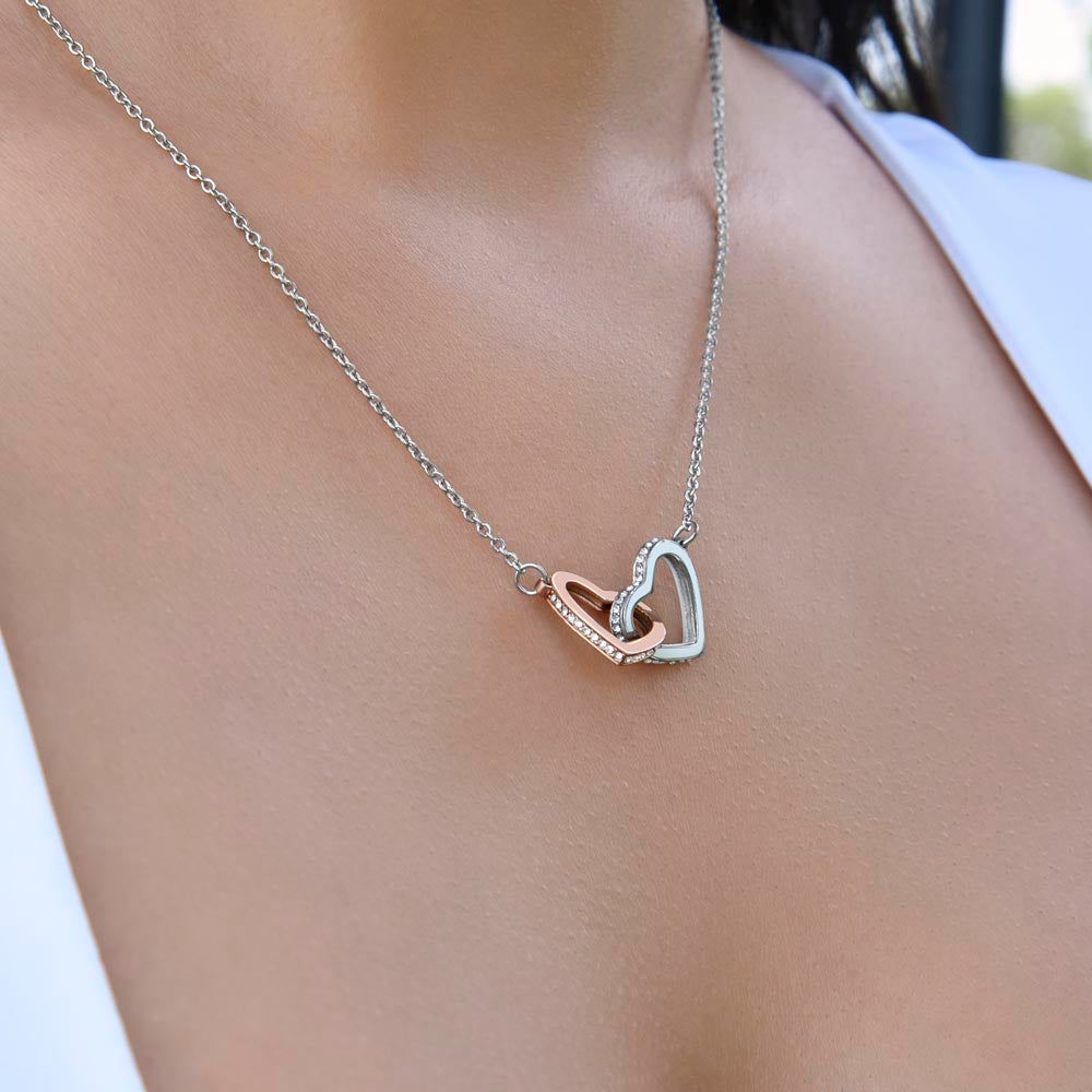 Interlocking Heart Necklace| For Mom|| For Birthday| For Mother's Day|For Daughter| For Christmas| For Valentine's Day