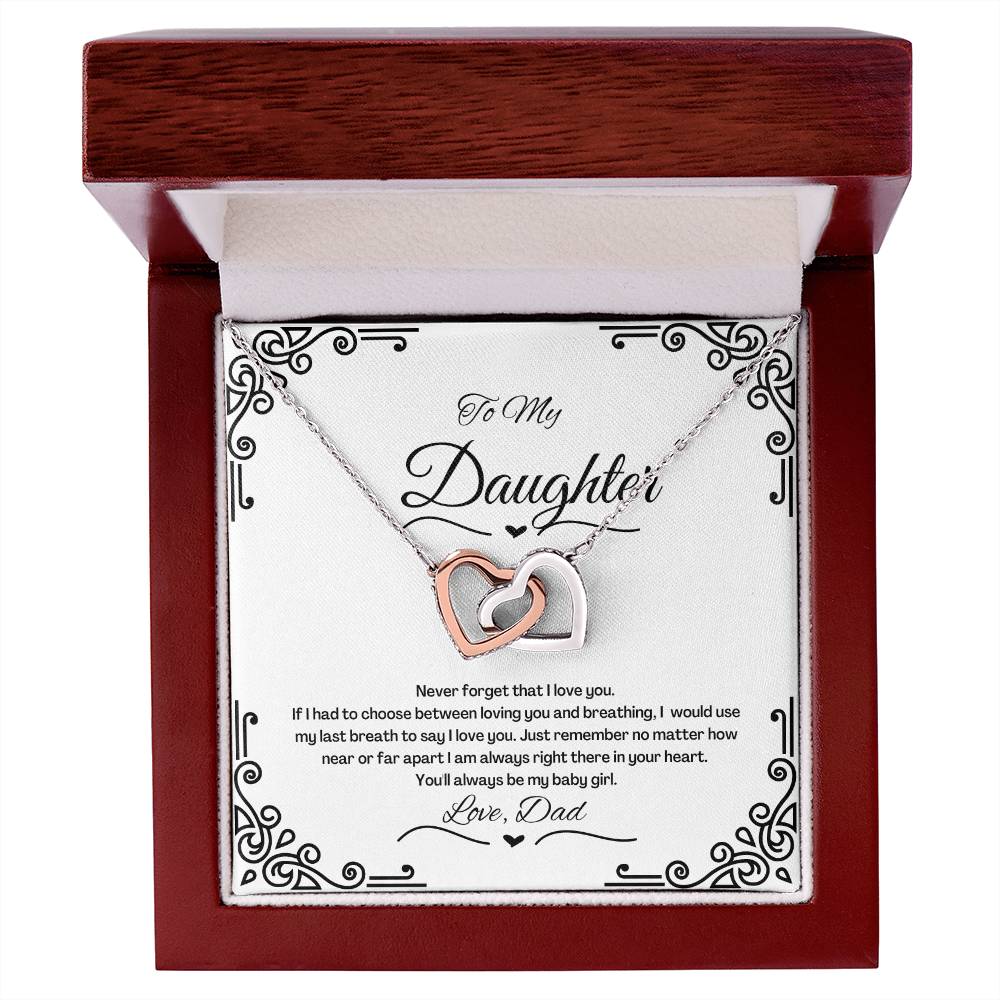 Interlocking Heart Necklace |For Daughter | Bonus Daughter | Step Daughter