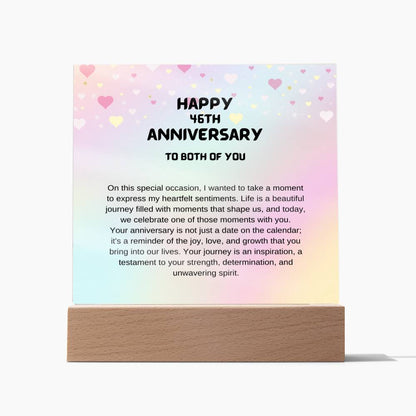 Anniversary Acrylic Plaque| For Couples| For Employees| For Bosses| Grandparents| Sister| Best Friends