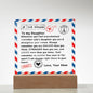 To My Daughter Acrylic Plaque| Mother Daughter Gift| Gift for Daughter| Daughter Gift