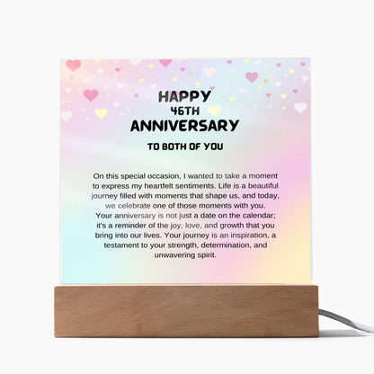 Anniversary Acrylic Plaque| For Couples| For Employees| For Bosses| Grandparents| Sister| Best Friends