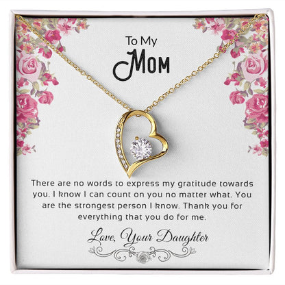 To My Mom | Thank You For Everything - Forever Love Necklace