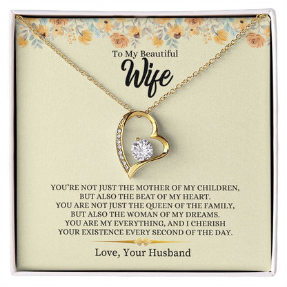 To My Beautiful Wife | Forever Love Necklace